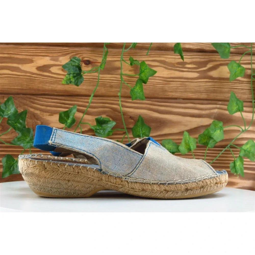Cliffs by White Mountain Sz 7.5 M Brown Slingback Fabric‎ Women Sandals